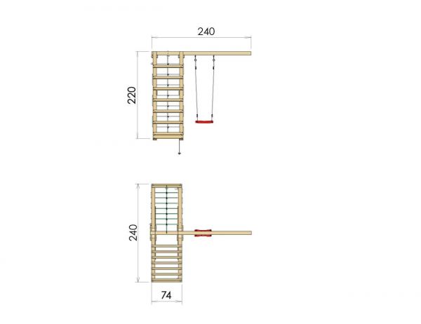 Jungle Gym Climb kerti játszótér modul 1-es játék