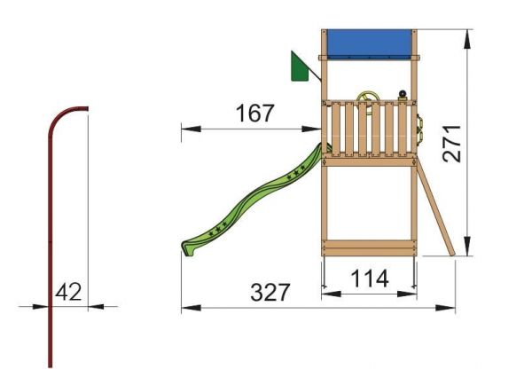 Jungle Gym Hut kerti játszótér