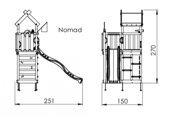Jungle Gym Nomad kerti játszótér