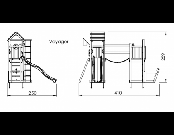 Jungle Gym Voyager kerti játszótér
